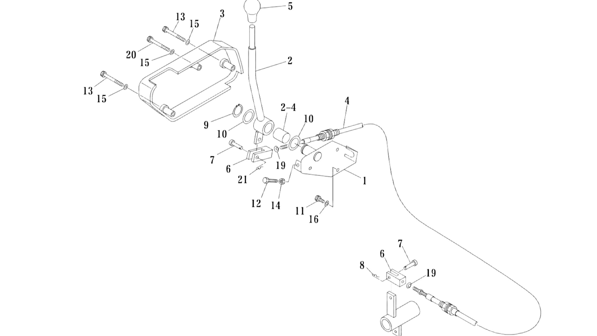 Câble de commande de lame Takeuchi TB016 16303-41190
