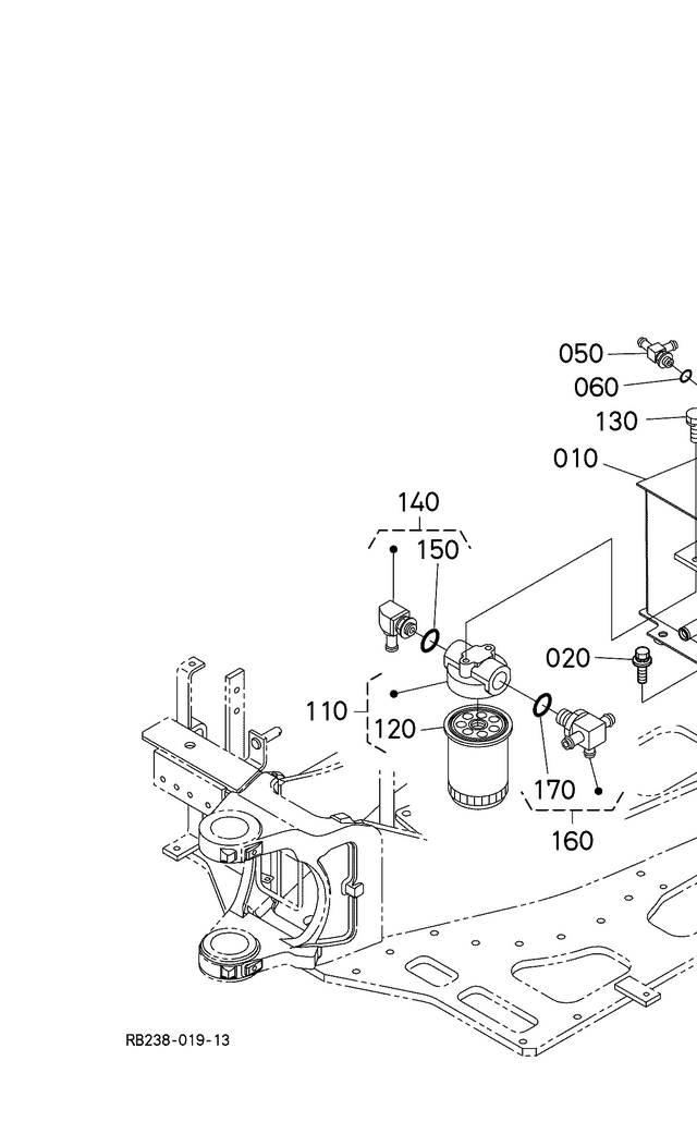 Kit de filtre complet pour Kubota KX41-3 KX36-3