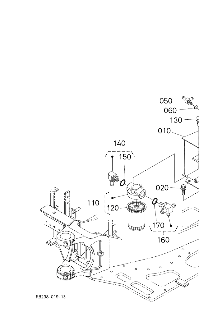 Kit de filtre complet pour Kubota KX41-3 KX36-3