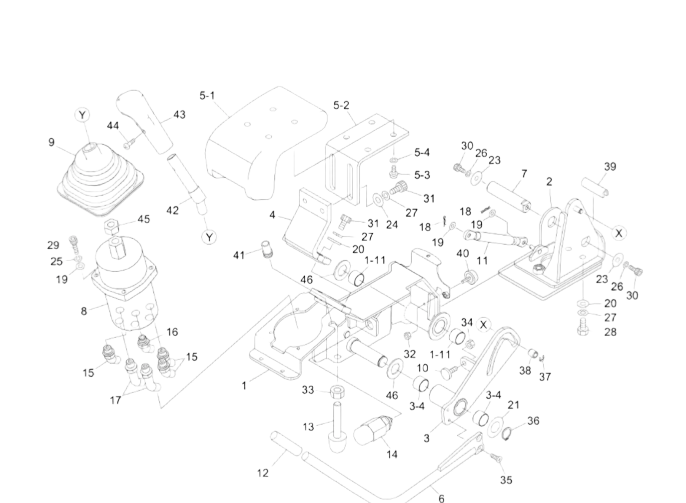 Vérin gaz de console pour Takeuchi TB216 TB230 TB210R TB215R