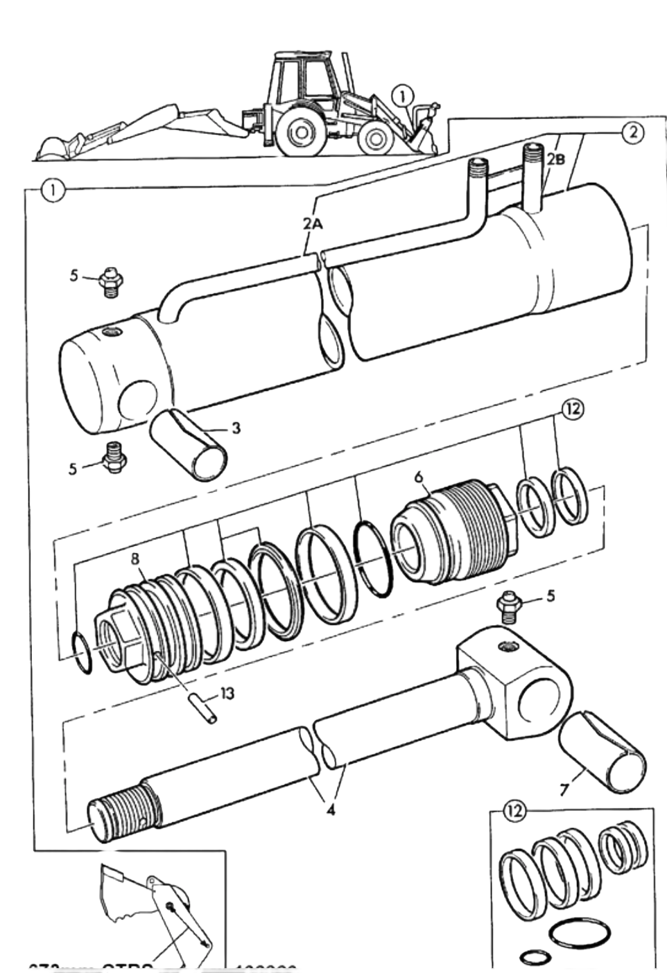 kit joint de vérin cavage et godet drop pour JCB 3CX 991/20021