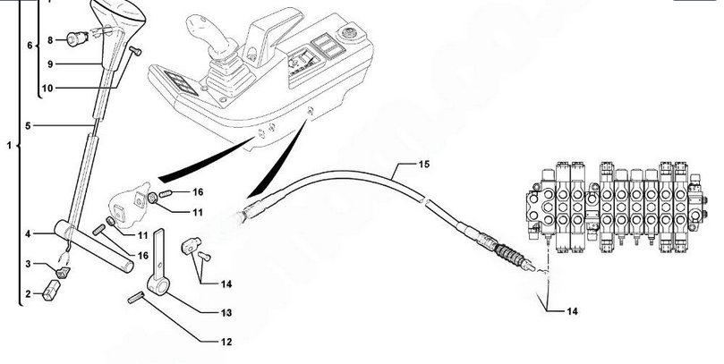 cable de commande de lame pour Volvo EC25 VOE 11806124