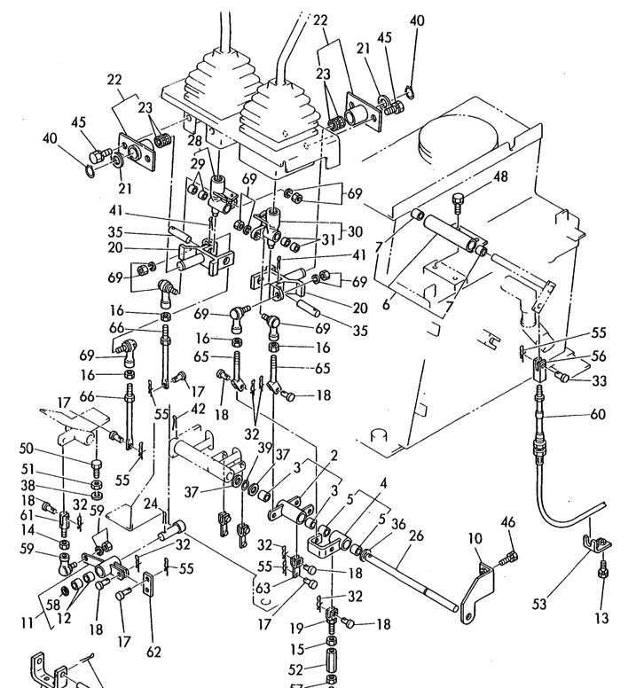 cable de lame Yanmar YB121U YB151U
