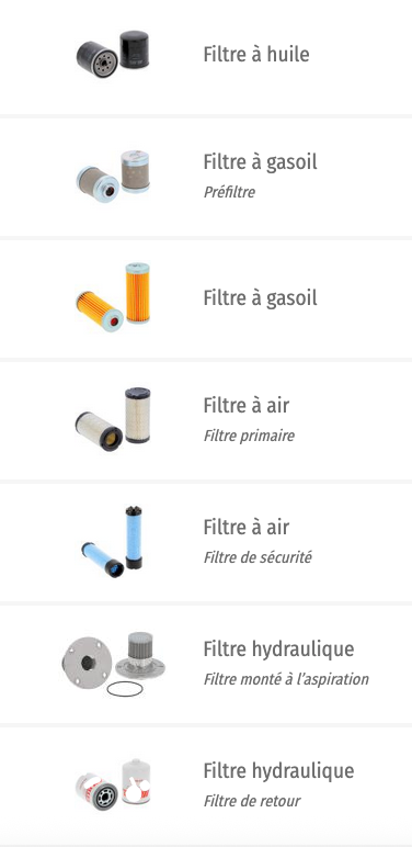 kit complet filtration Hitachi zx18 3YB1