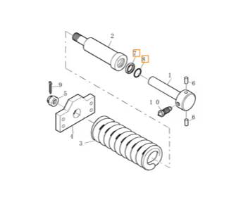 kit joint de tendeur de chenille pour mini pelle Case