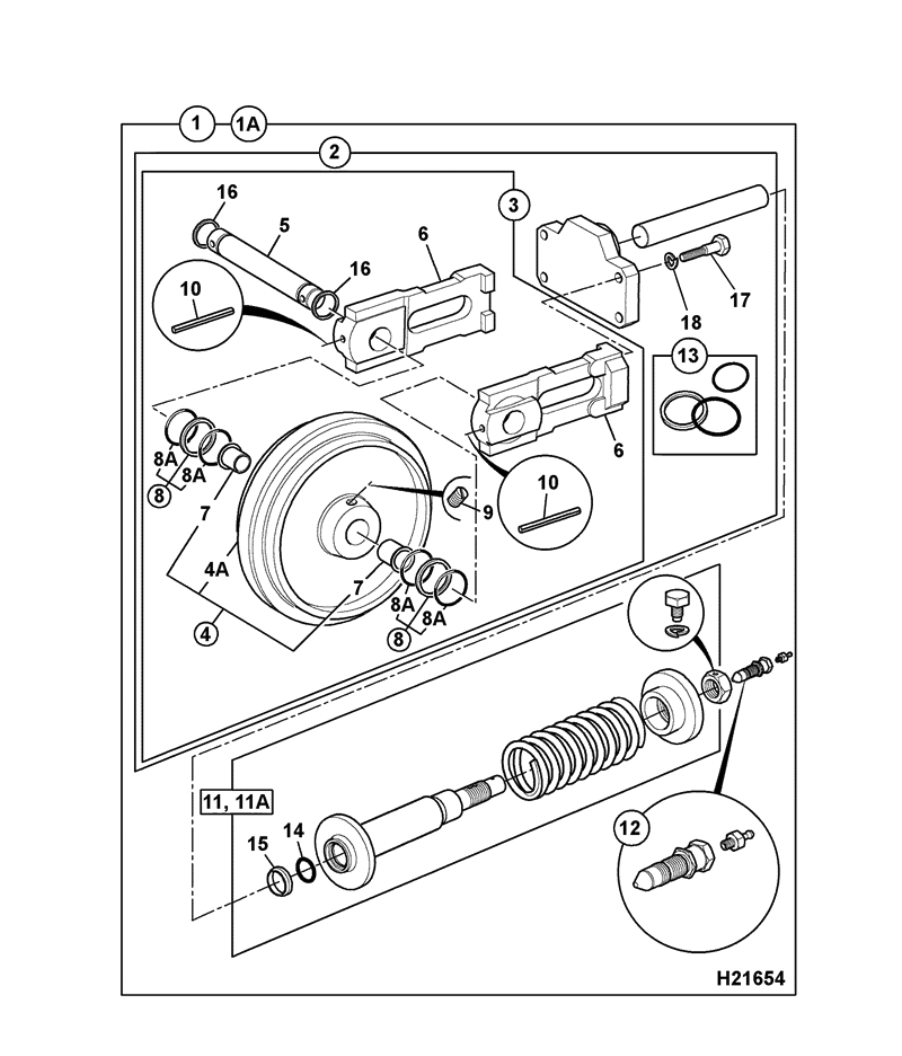 kit joint de vérin de tendeur de chenille JCB 8065 RTS