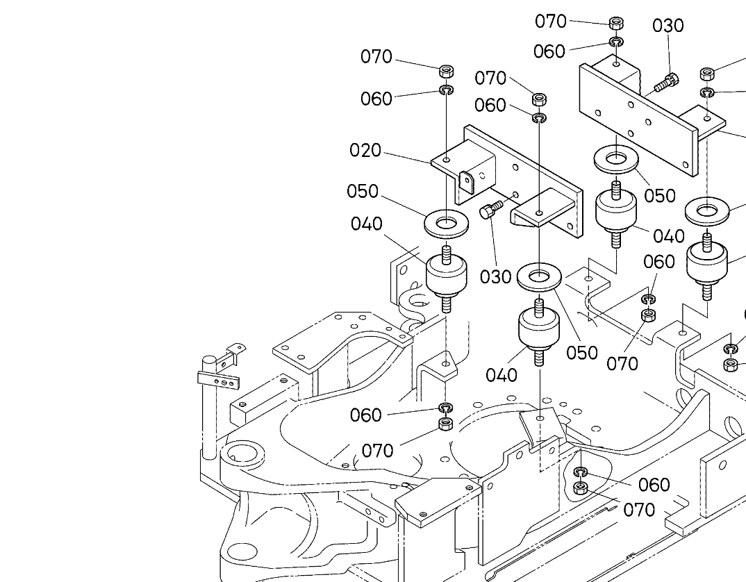 support moteur kubota K008 K008-3 U10-3 69191-4216-0