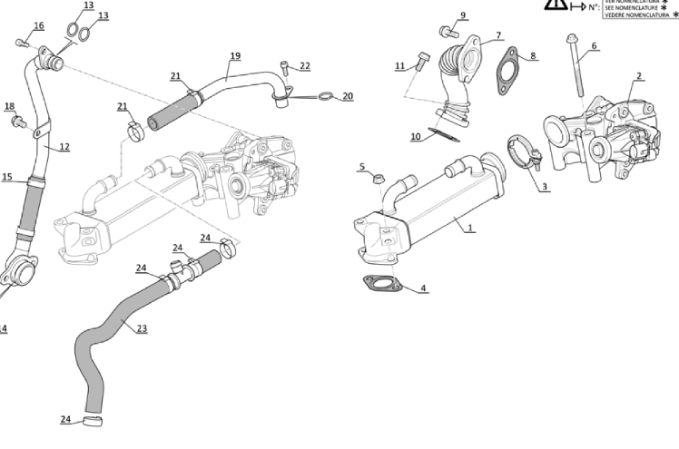 Vanne EGR pour manitou MT 835 ST3B MT 1135 ST3B MT 1335 ST3B