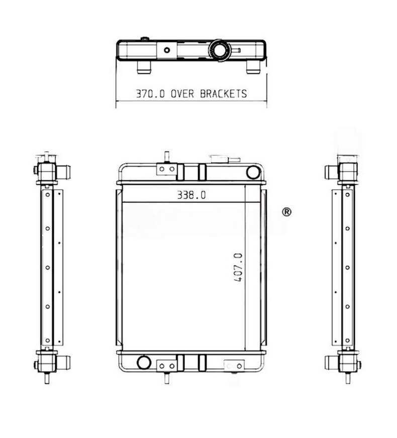30/204600 RADIATEUR JCB 804 803 OPT 2 802 OPT 2
