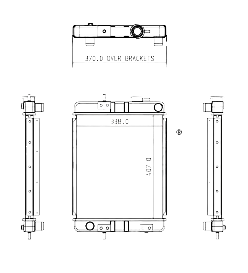 30/204600 RADIATEUR JCB 804 803 OPT 2 802 OPT 2