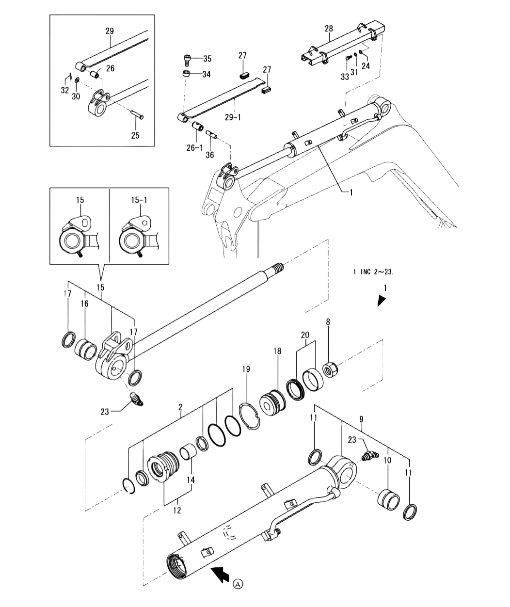 KIT JOINT DE VERIN DE BALANCIER YANMAR VIO 20-3