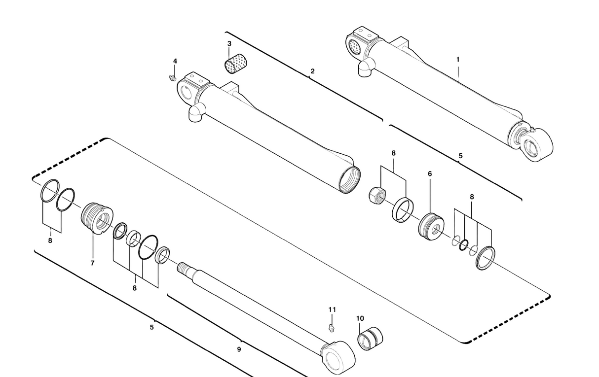 KIT JOINT DE VERIN DE GODET VOLVO EC 20 B