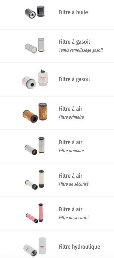 Kit de filtre Caterpillar 301.6