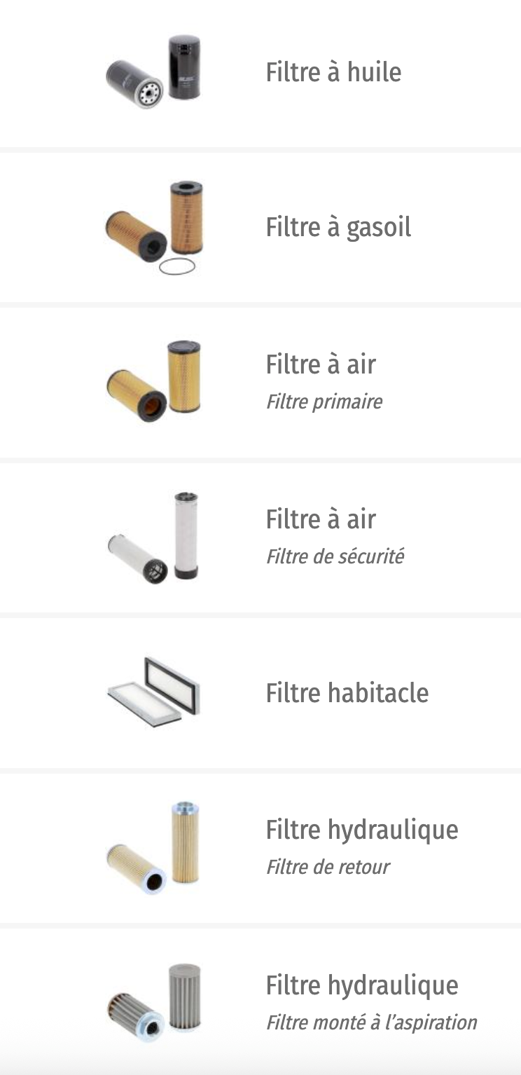 Kit de filtre Manitou MT1335