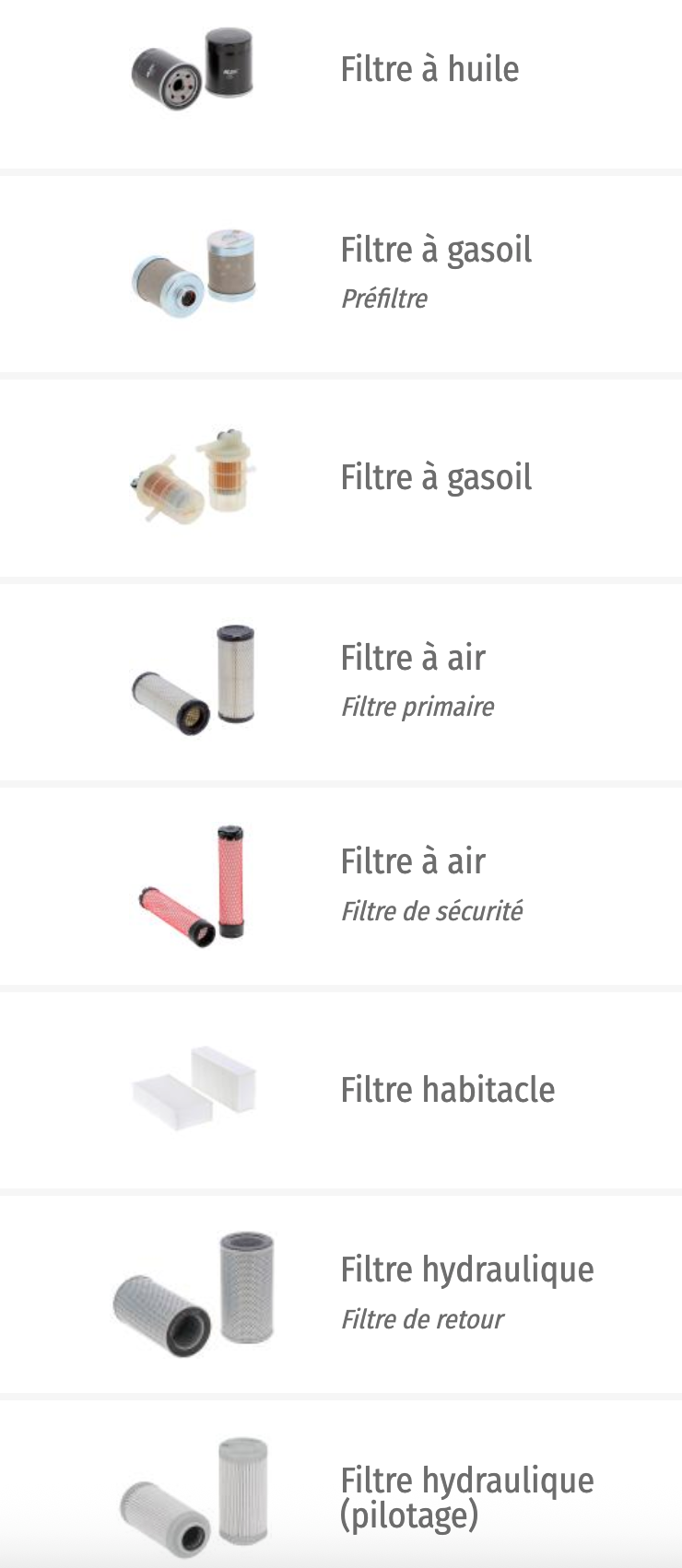 Kit de filtre pour Hyundai R27Z-9