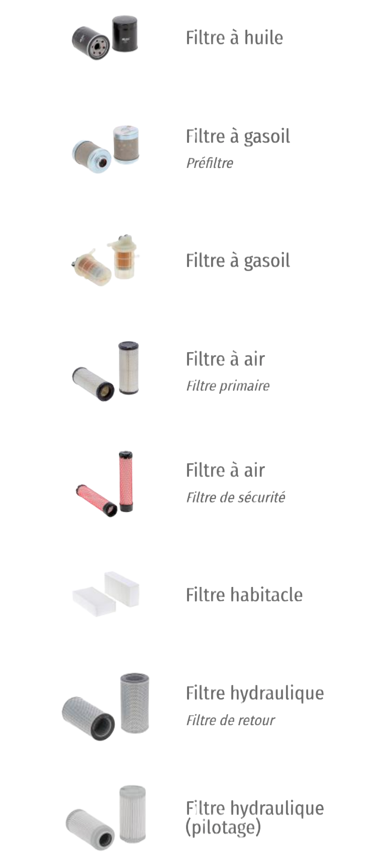 Kit de filtre pour Hyundai R27Z-9