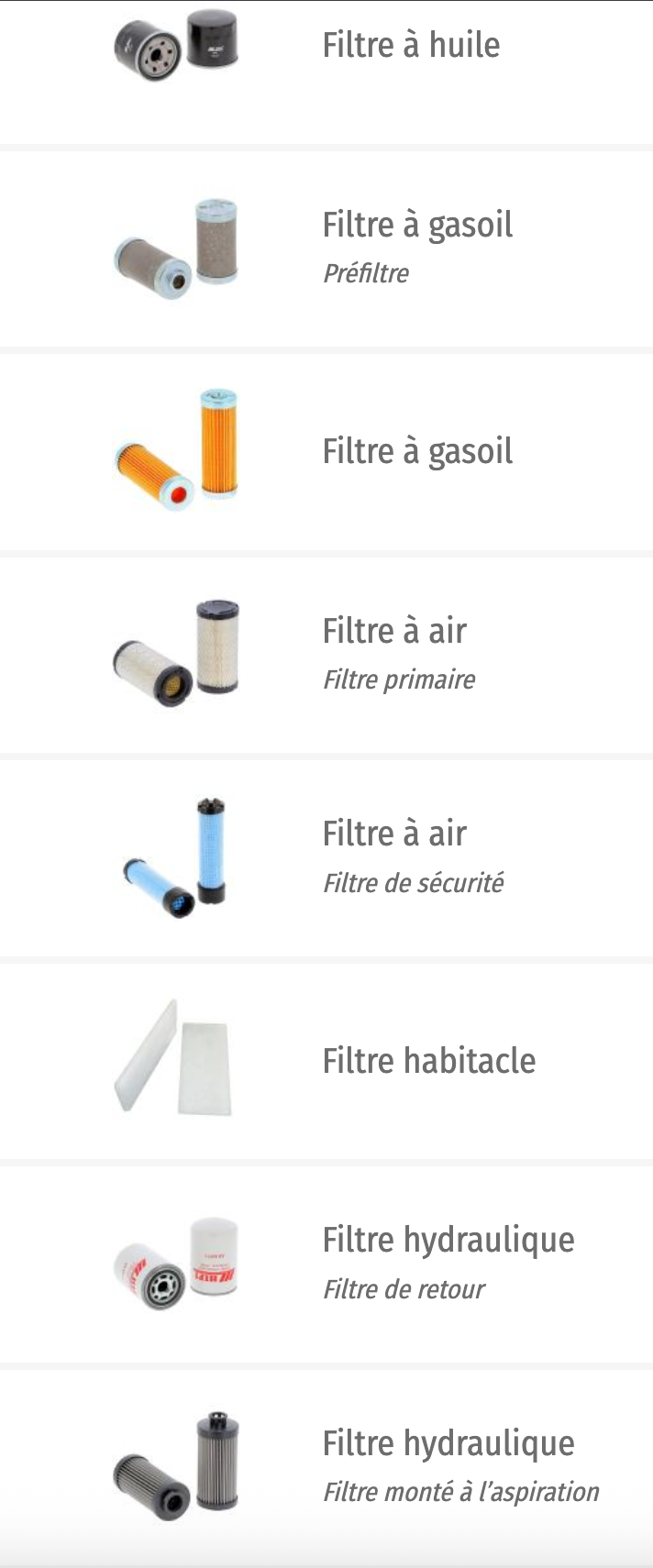 Kit de filtre pour Volvo EC18D EC15D EC15E