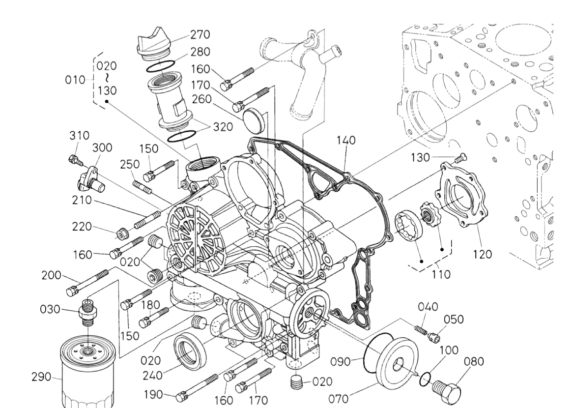 Toutes pieces moteur pour mini pelle Kubota U15 U17 U25 U27 U35 U48 U55 KX36 KX41 KX61 KX71 KX101 KX121 KX015 KX016 KX027 KX030 KX057 KX080