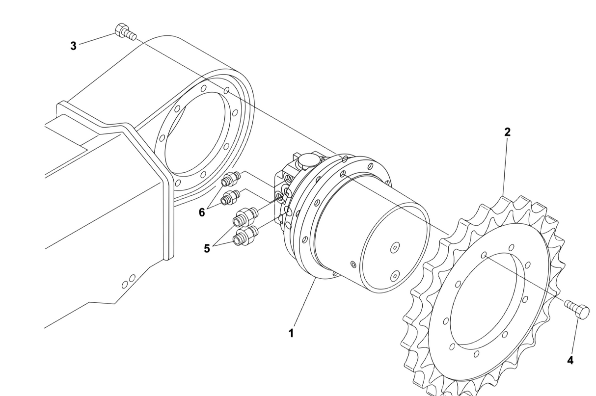 barbotin roue dentée pour Takeuchi TB125 TB235 TB28 fr
