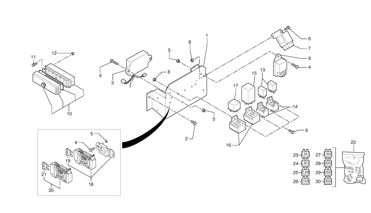 boitier unité de commande pour volvo EC13XR EC15B EC20B EC25 EC30