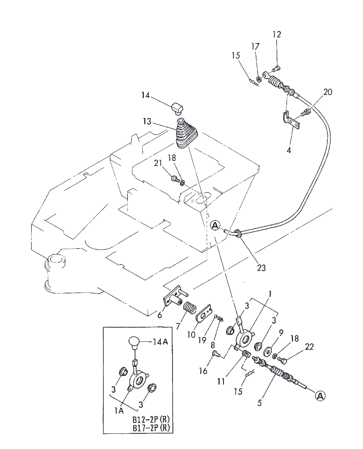 câble d'accélérateur pour yanmar b12