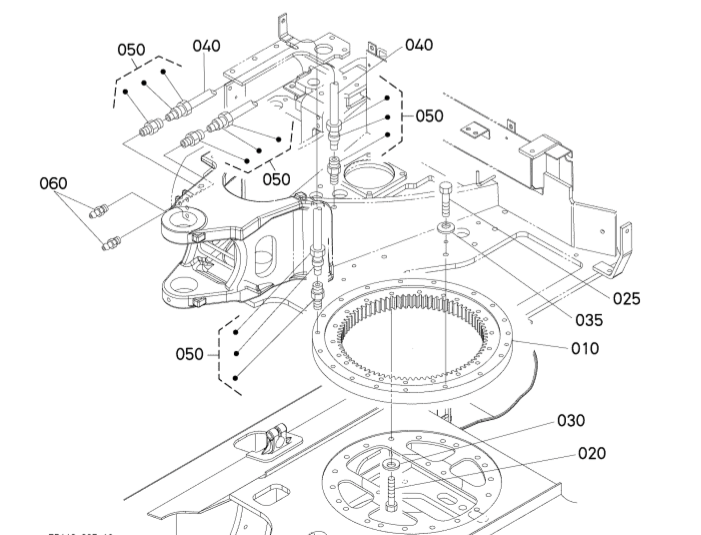 couronne d'orientation kubota U20-3 alpha U25-3 alpha RB411-1911-0