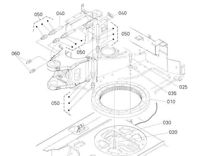 couronne d'orientation kubota U20-3 alpha U25-3 alpha RB411-1911-0