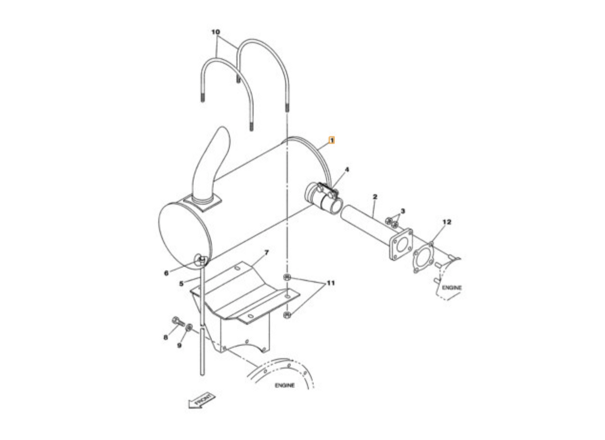 échappement case CX210 9021 CX230