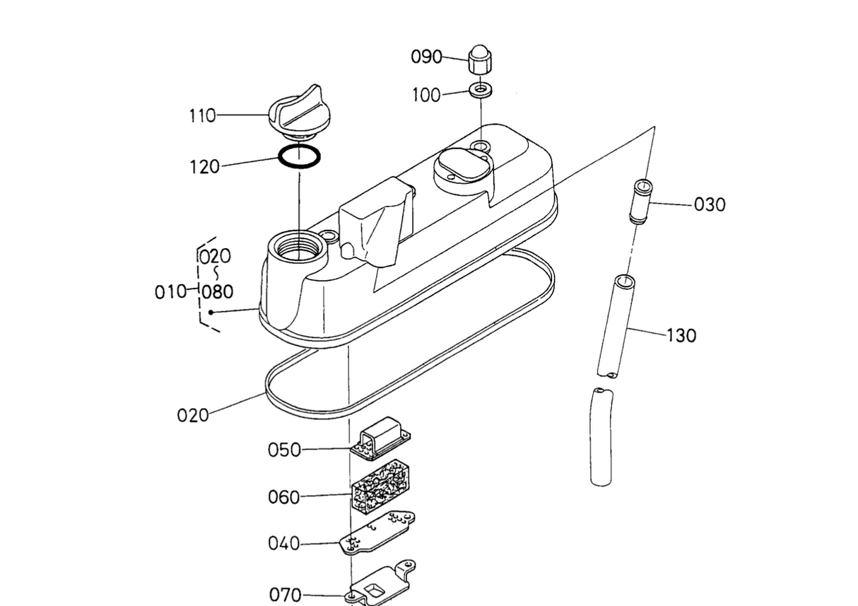 joint de cache culbuteurs pour kubota U25-3