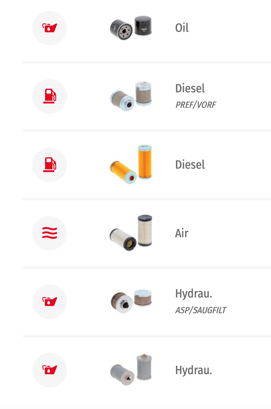 kit filtre takeuchi tb23 r