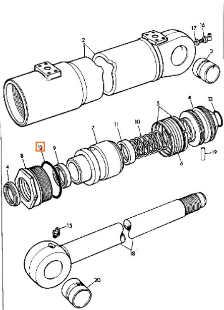 kit joints de verin de balancier pour JCB 814