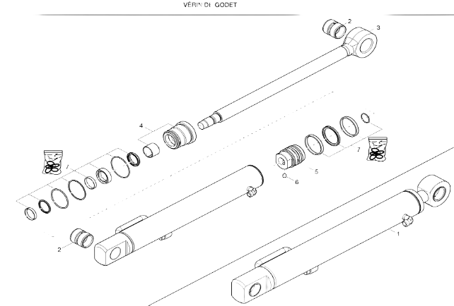 kit joints de vérin de godet pour wacker neuson EZ17