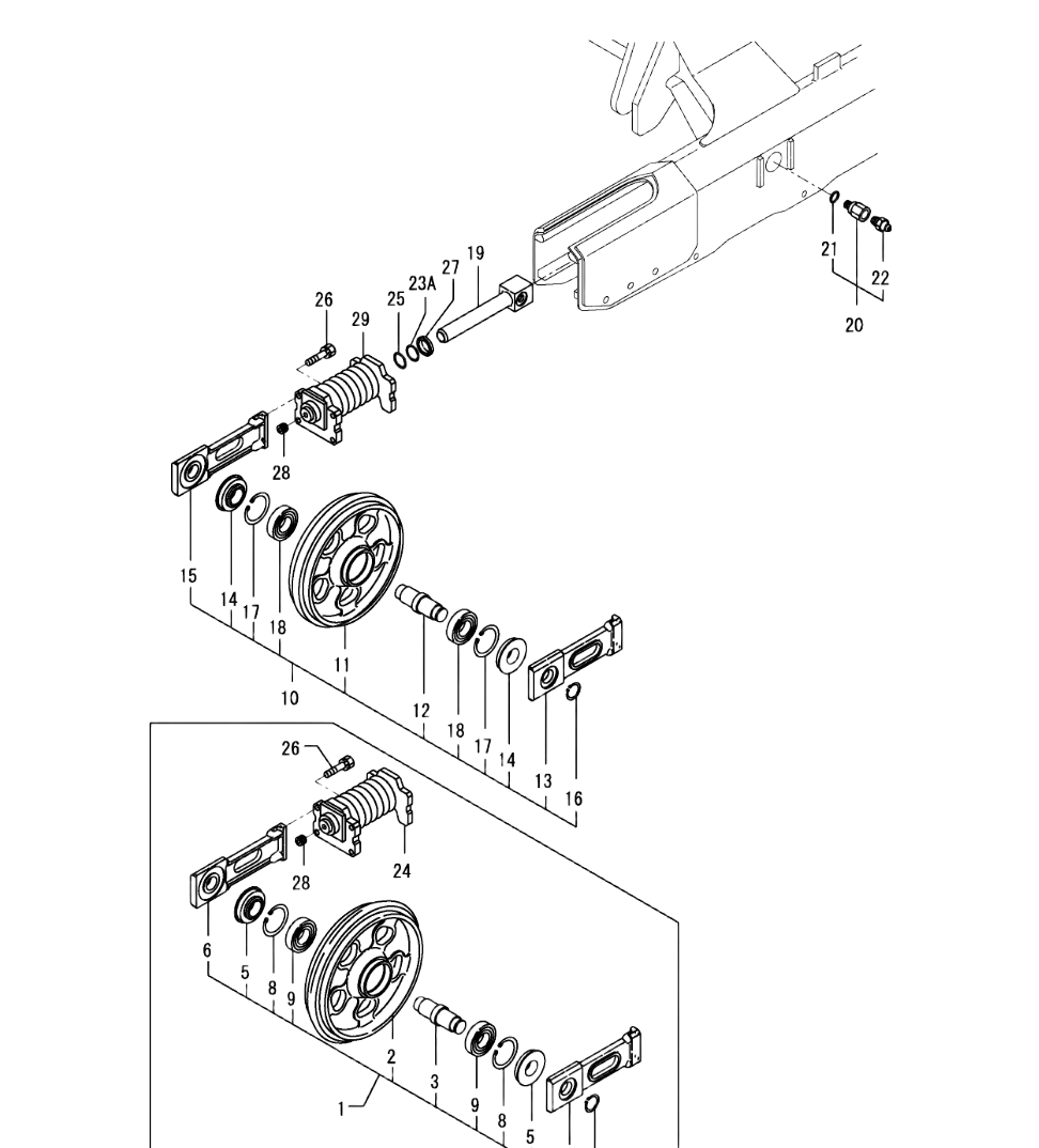kit joints tendeur de chenilles yanmar vio20-2