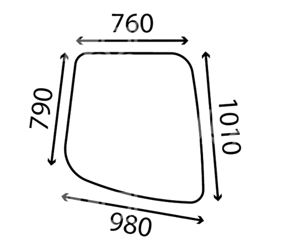 vitre droite de cabine Case 135sr