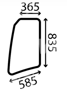 vitre supérieur de porte Volvo EC35 EC45 PEL Job EB350 XT