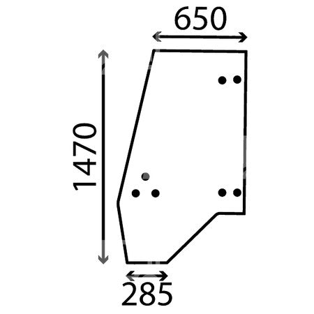 Verre de porte LH pour JCB 3CX