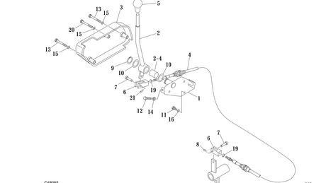 Câble de commande de  lame Takeuchi TB016  16303-41190