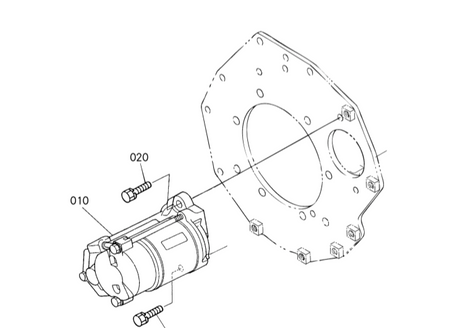 démarreur kubota U20-3 alpha U25-3 alpha 19269-6301-0