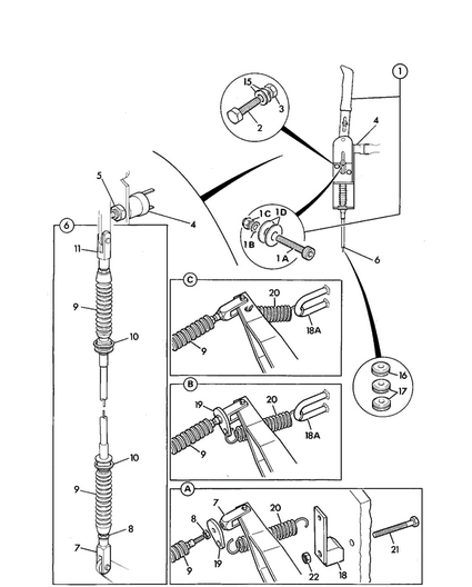 levier de frein a main pour engin JCB 401/L7178