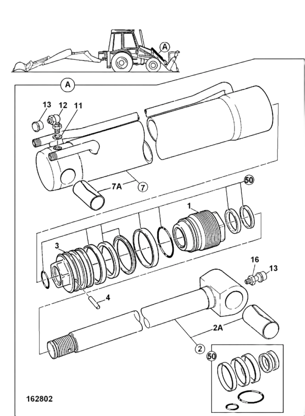 kit joint de vérin cavage et godet drop pour JCB 3CX 991/20021
