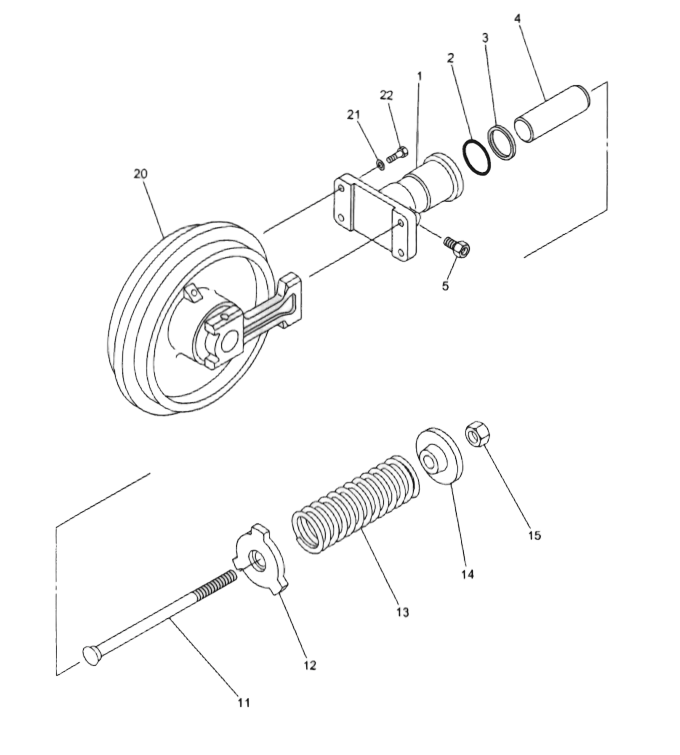 kit joint tendeur de chenille pour ihi 25 NX 30 NX