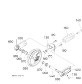 roue folle kubota U20-3 alpha U25-3 alpha RB411-2130-3