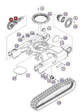 roue folle avec tendeur de chenille bobcat  E27Z 7257871