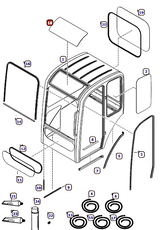 vitre de toit Bobcat 341