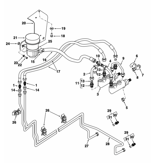 réservoir de liquide de frein TEREX 760 820 860 880 970