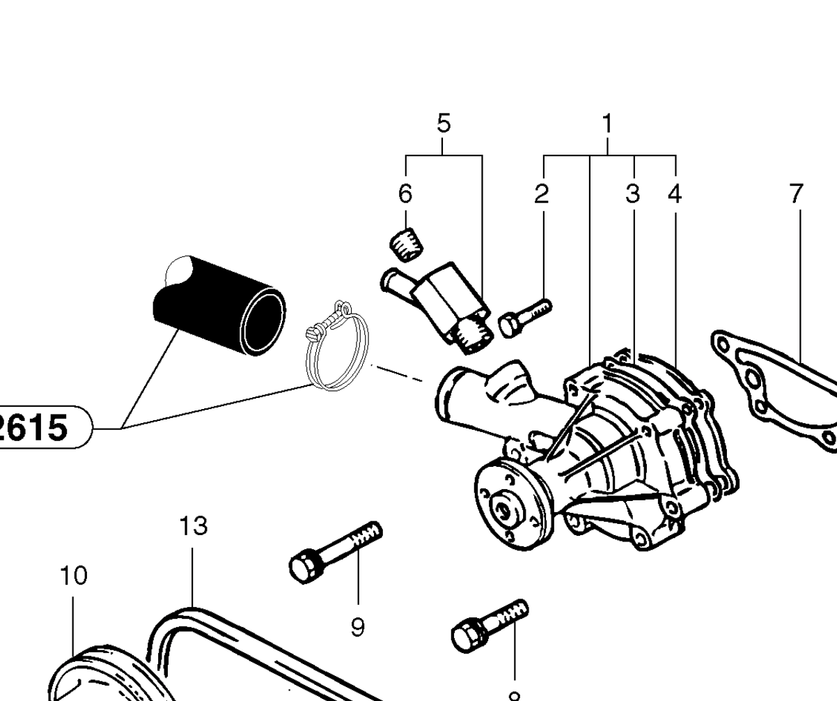 pompe a eau pour mini pelle Volvo EC25 EC30 EC35 EC45
