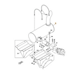 silencieux d'échappement Case CX240BLR CX210BLR CX240B CX210B CX220B CX230B