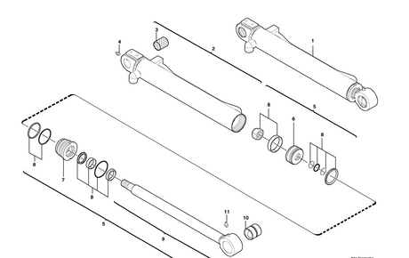 KIT JOINT DE VERIN DE GODET VOLVO EC 20 B