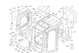 Vitre inférieure avant Kubota KX033-4 KX037-4