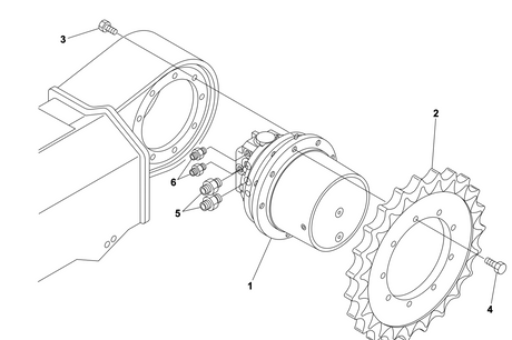 barbotin roue dentée  pour Takeuchi TB125 TB235 TB28 fr